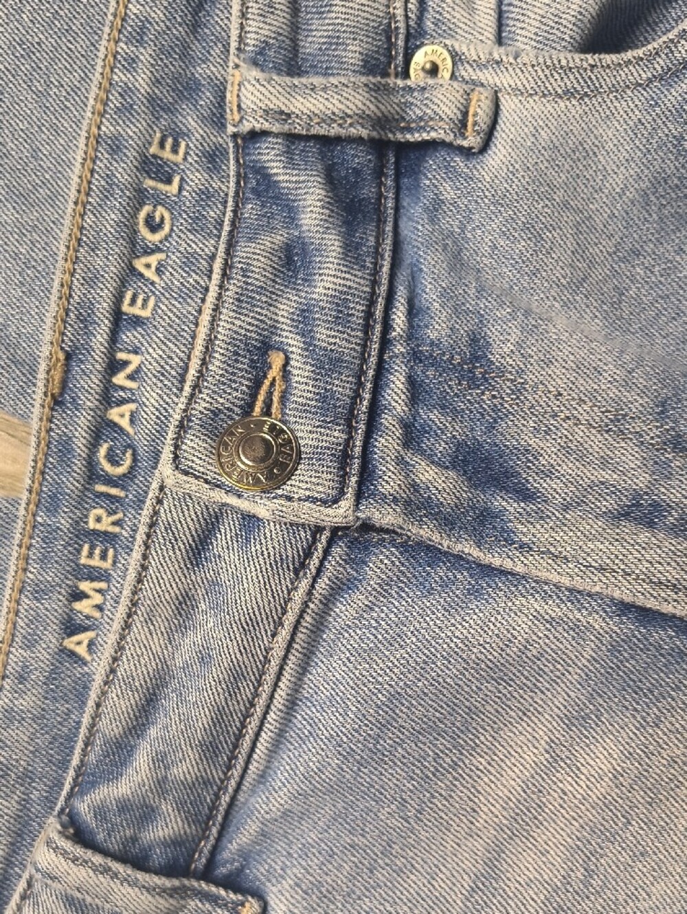 Stretch Mom Straight w/27.5 Inseam American Eagle Women's Size 14 Jeans 962
